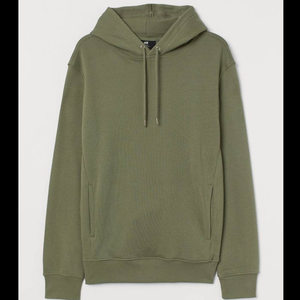olive green regular fit hoodie